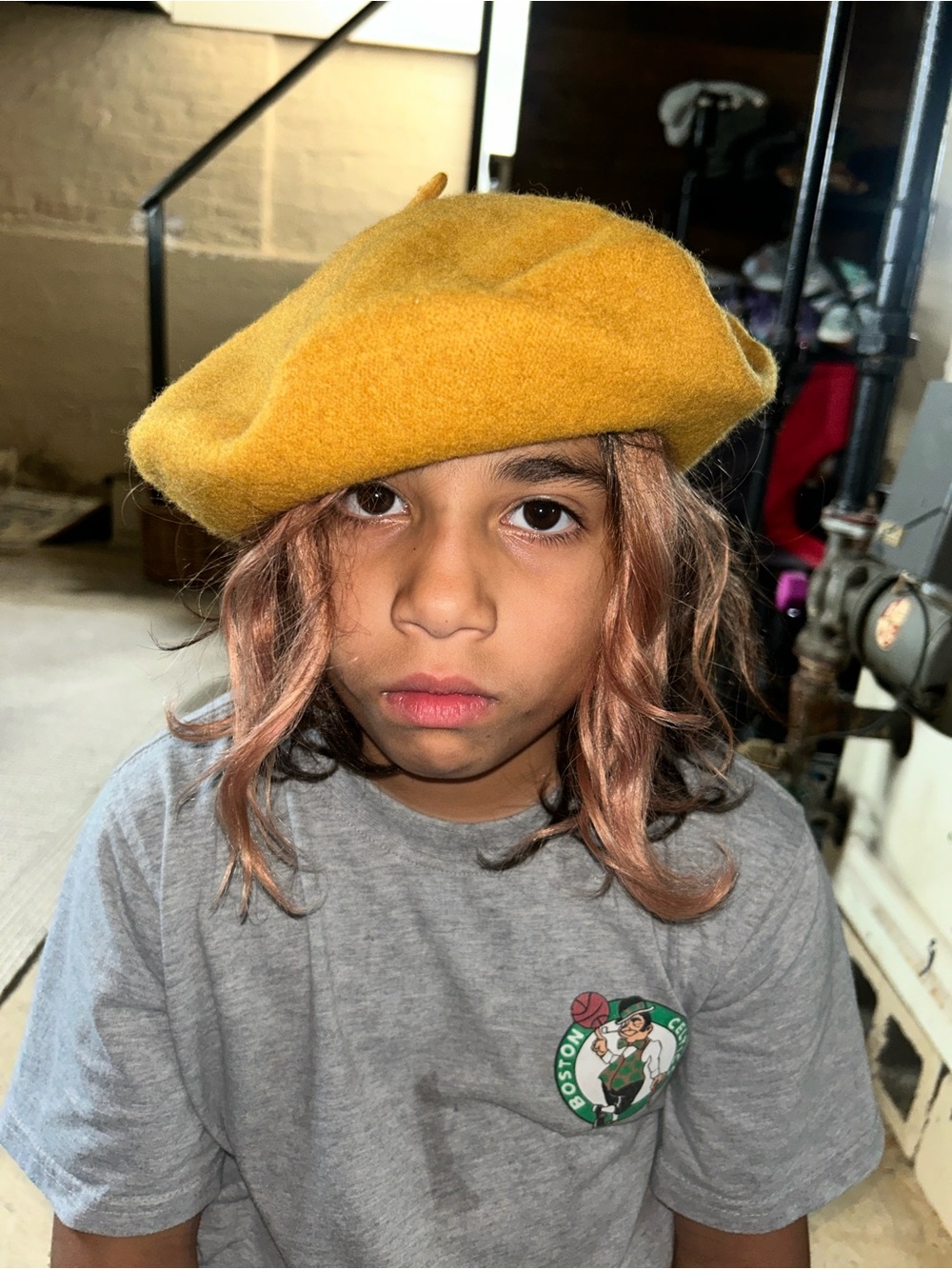Mustard Wool Beret Hat for Women